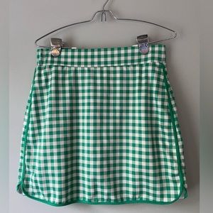 JCrew green gingham skirt size medium